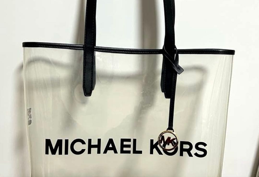 Michael Kors Clear Vinyl Large Tote Bag Shoulder Bag Signature
