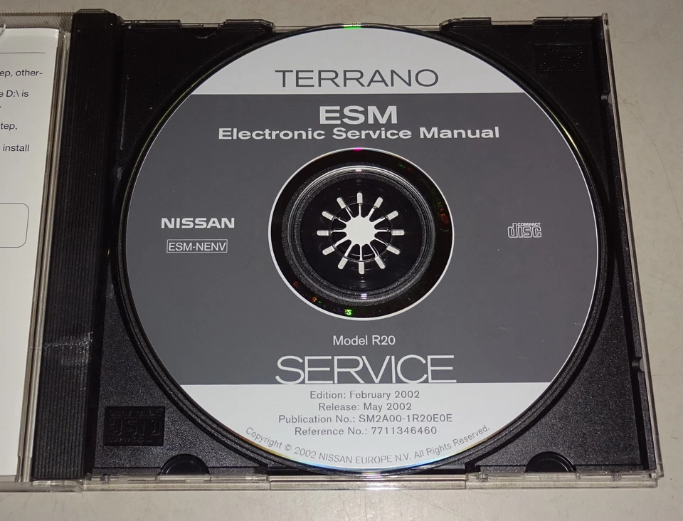 Manuale Officina Su CD Nissan Terrano R20 2,7l E 3,0l Diesel Stand 05/2002 - Immagine 2 di 2