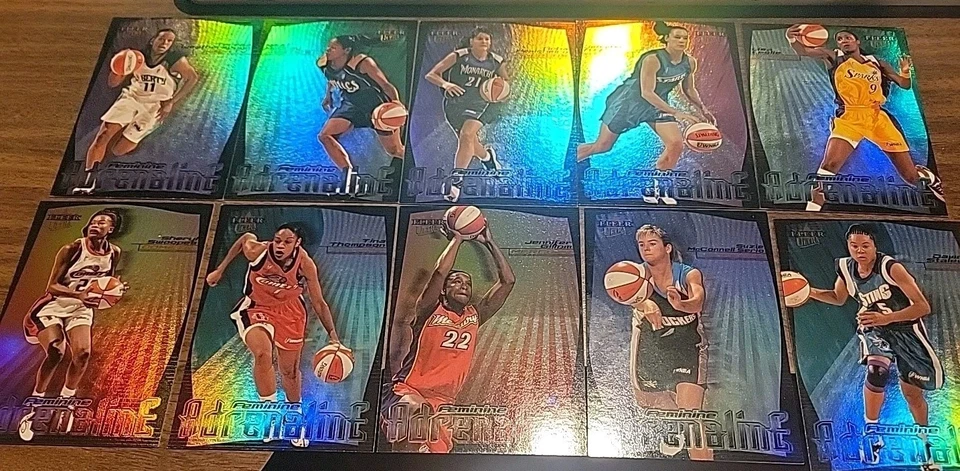 2000 Fleer Ultra WNBA Feminine Adrenaline Complete 10 Trading Card Set - Image 2 of 4