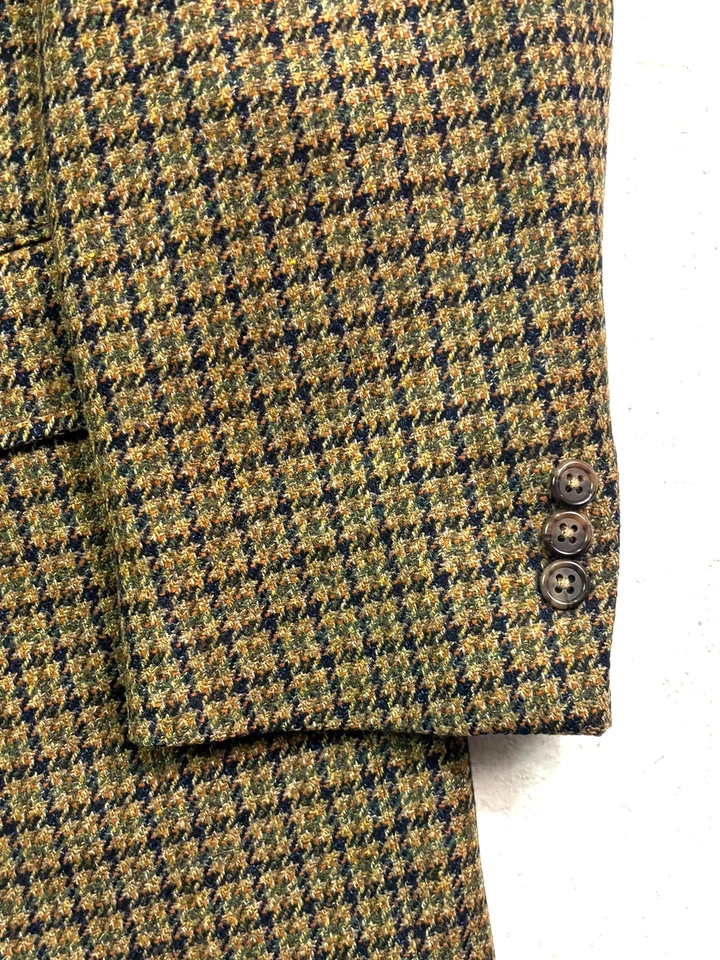 J PRESS 43L 44L Marrón Pata de Gallo Suave Tweed Blazer Chaqueta Traje Deportivo Abrigo Foto 2 de 4