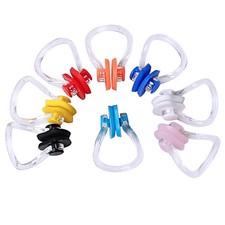 8 Pieces Silicone Swimming Nose Clip Waterproof Silica Gel Surfing Nose Plug