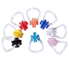 	8 Pieces Silicone Swimming Nose Clip Waterproof Silica Gel Surfing Nose Plug	
