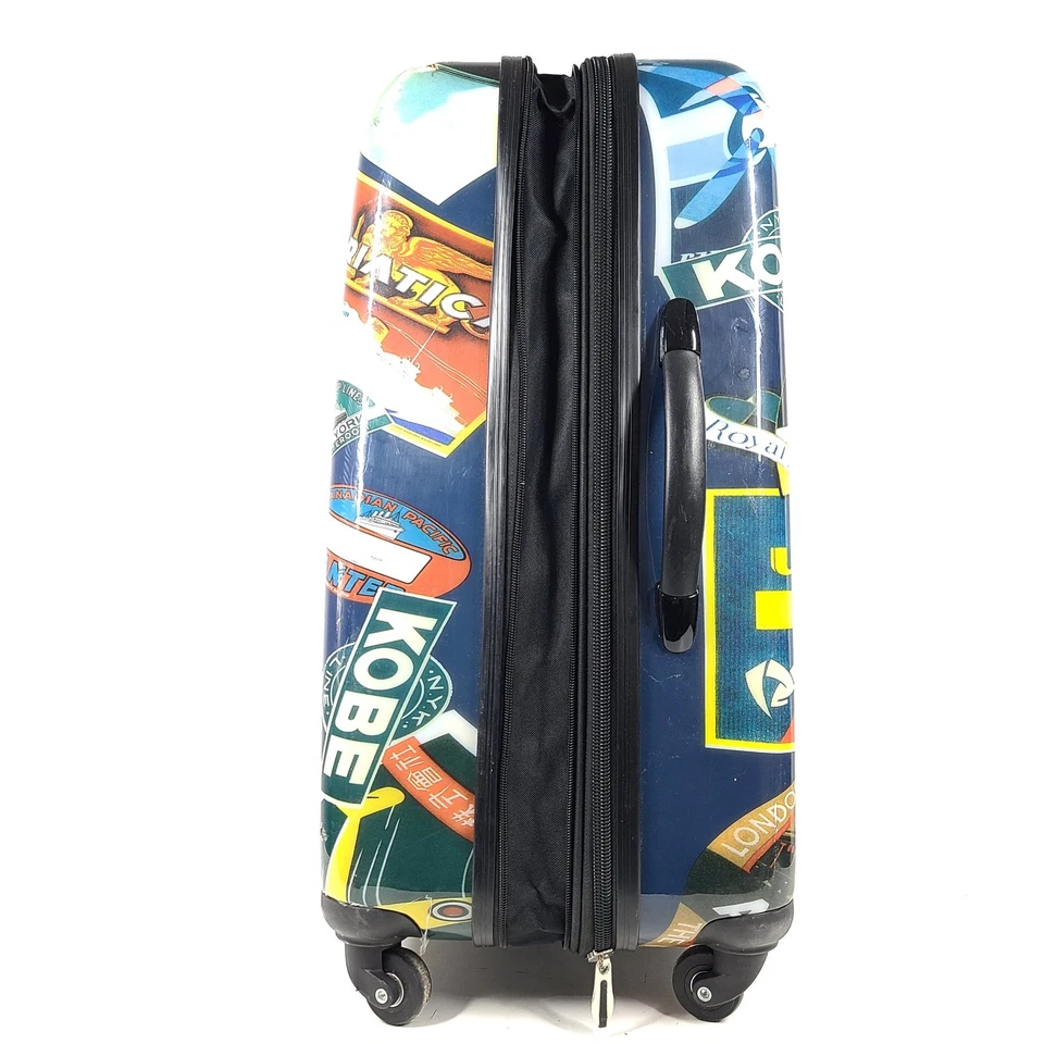 Atlantic 26" Equipaje Carcasa Rígida Spinner Retro Viaje Adhesivo Impresión Ampliable Foto 2 de 4