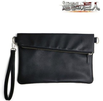 Attack on Titan Levi Eren 2-Way Clutch Shoulder Bag Faux Leather Anime Manga