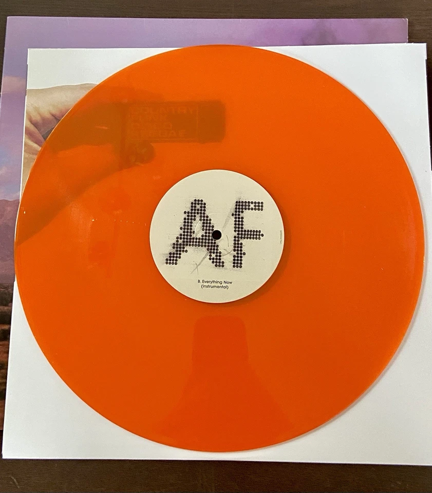 Arcade Fire Everything Now 12" Single LIMITED COLORED VINYL Instrumental Record - Image 2 of 4