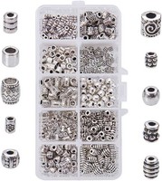 Spacer Perlen 500Pcs Antike Silber Metall Spacers FüR Schmuck Armband Halskette