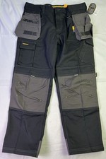 CAT Men's H20 Defender Construction Trouser-Black/Grey-Size: 36x30