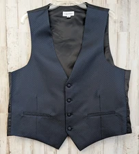 Calvin Klein Formal Vest Mens Large Blue Business Wedding Cocktail Prom Homeco
