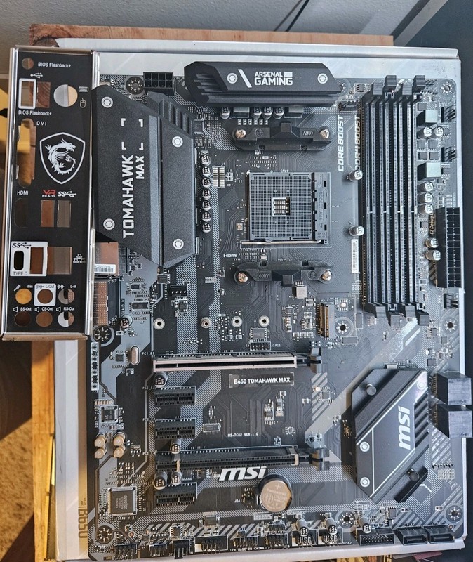 MSI B450 Tomahawk Max AMD Ryzen AM4 Motherboard Ddr4 Bios Updated