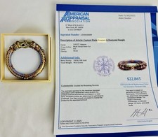 Meenakari Kada Bangle 14K 18K Gold 3ct Polki ...