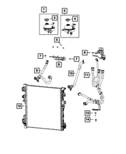 Genuine Mopar Auxiliary Low Temperature Cooler 68377851AA