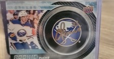 2022-23 Upper Deck Trilogy - Rookie Signature Pucks Owen Power  Team Logo /23 AU