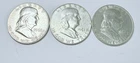 FRANKLIN HALF DOLLAR LOT OF 3 - 90% SILVER #4867