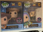 Funko Pop! Digital Toy Story Buzz w/ darts & Woody w/ red pencil LE lot of 2