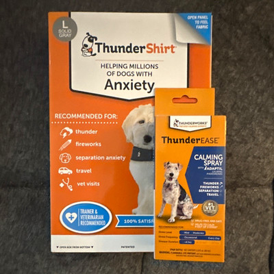 ThunderShirt Dog Anxiety Wrap Sz L Calming Comfort & calming spray