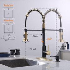 Touchless Kitchen Faucet   Smart Motion Sensor Hands Free Single Handle Spri...