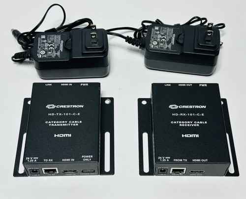Crestron HDMI Category Cable Receiver RXC-101-C-E + Transmitter HD-TXC-101-C-E