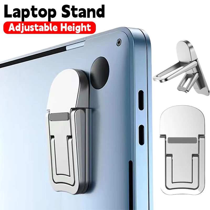 Mini Metal Foldable Laptop Stand Portable Computer Keyboard Riser Lift ...