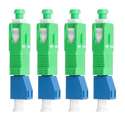 4 PCS SC/APC Male to LC/UPC Female Single Mode Hybrid Optical Fiber Adapter