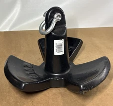 20Lbs River Anchor, Black Vinyl Coated Cast Iron thumbnail 1