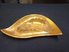 Mid Century  Gold Ceramic Cal. Orig. 155 USA Ashtray.