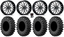 ITP Hurricane 18" Wheels Machined 40" MotoRavage XL Tires Kawasaki Mule Pro FXT