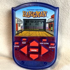 Vintage 1995 Electronic Handheld HANGMAN Game Milton Bradley Tested & Works