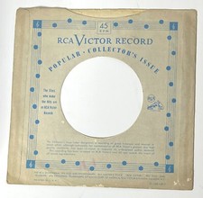 RCA Company 45 Record 1950s Collector Series Staff Paper Sleeve No Vinyl Generic