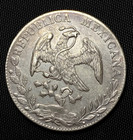 Mexico Nice Details 1894 Cn AM 8 Reales Silver Cap & Rays Culiacan Libertad Coin — photo 6
