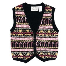 Vintage Erika Petites Knit Holiday Sweater Vest