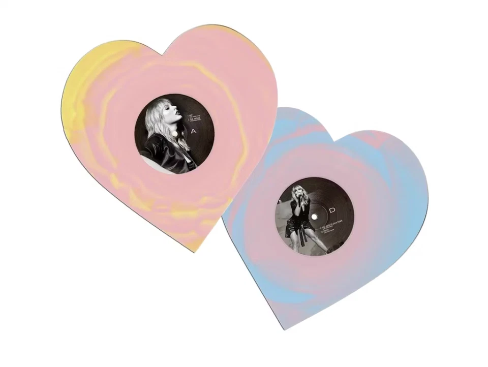 AUTHENTIC | TAYLOR SWIFT LOVER LIVE FROM PARIS HEART SHAPED VINYL | BRAND NEW - image 2 of 4