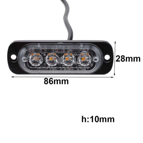 NAVEE 12V-24V 4LED 12W Car Truck Strobe Flash Emergency Warning Bar Light Lamp - Bild 4 von 11