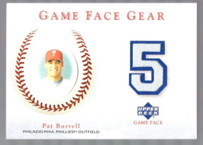 2003 Upper Deck Game Face Gear #PB Pat Burrell Jersey 100% Donated Ian Relief