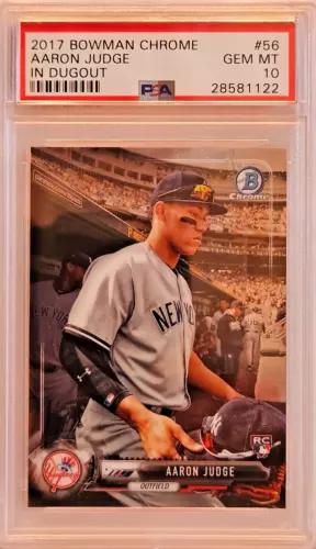 2017 Bowman Chrome #56 Aaron Judge RC In Dugout Variation PSA 10 Gem Mint