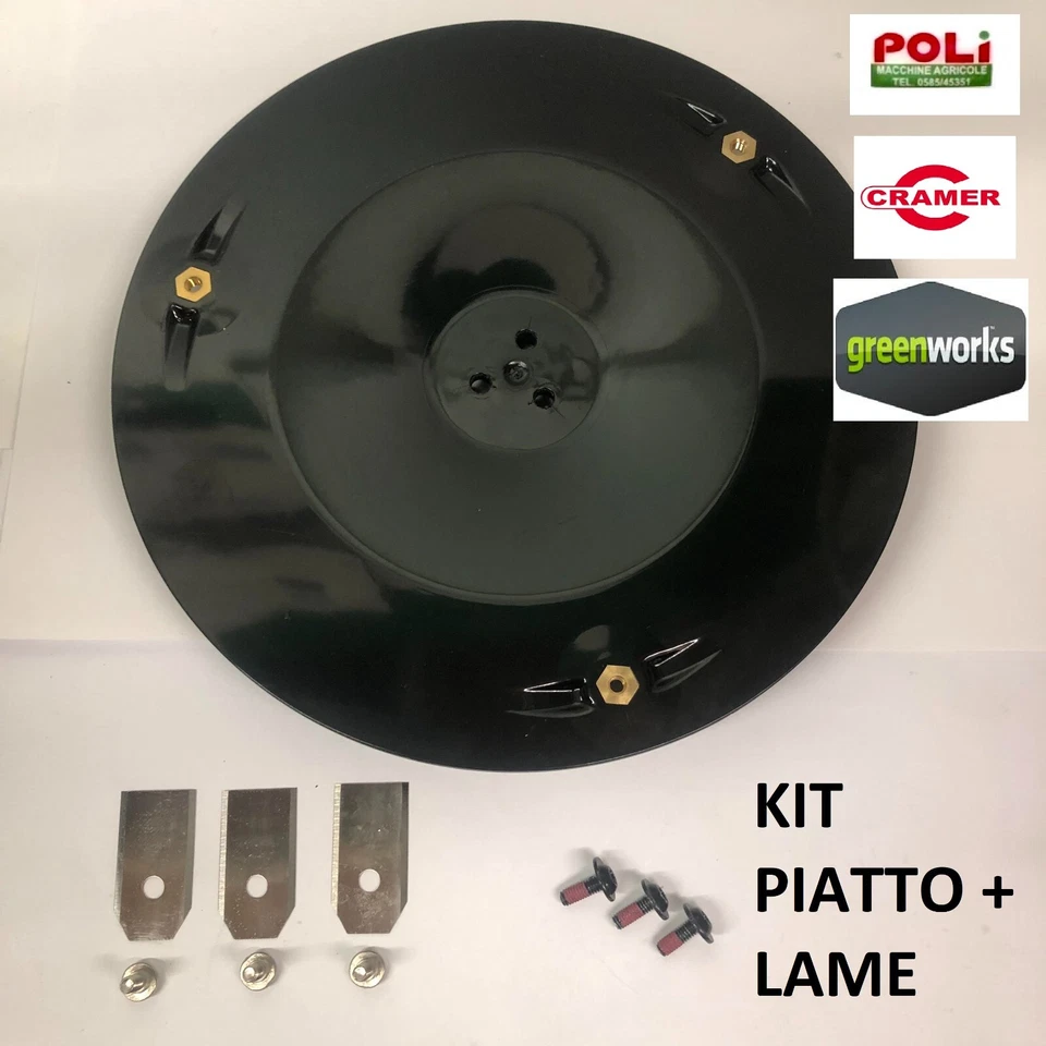 ROBOT GIARDINO GREENWORKS OPTIMOW 10 15 CRAMER RM1000 1500 2000 2700 KIT PIATTO