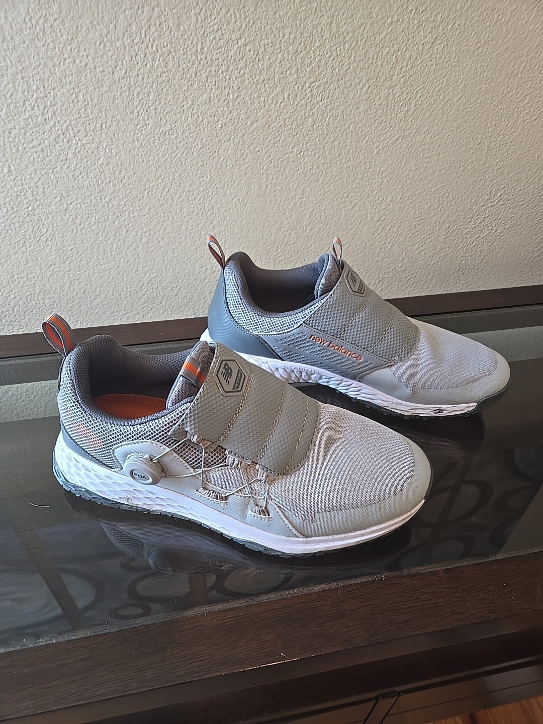 New Balance Boa Golf Shoes 13 Wide Grey Mens Worn Once Excellent