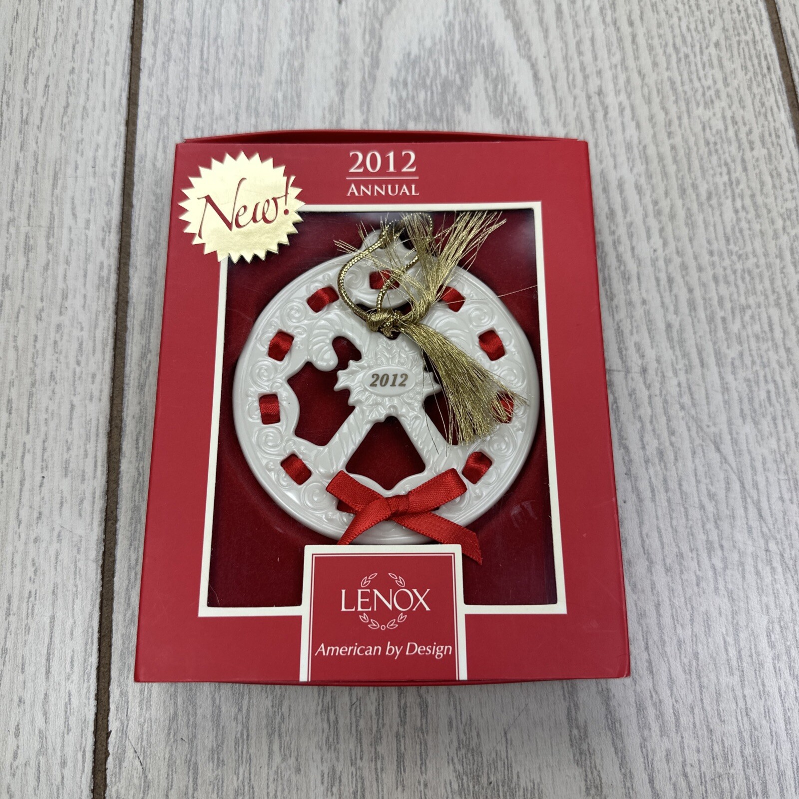 Lenox 2012 Anual Porcelana Navidad Navidad Bastones de Caramelo Adorno