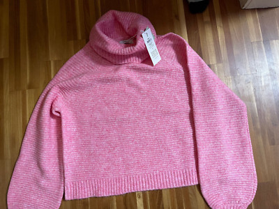 only jumper size m airy melange pink womens new
