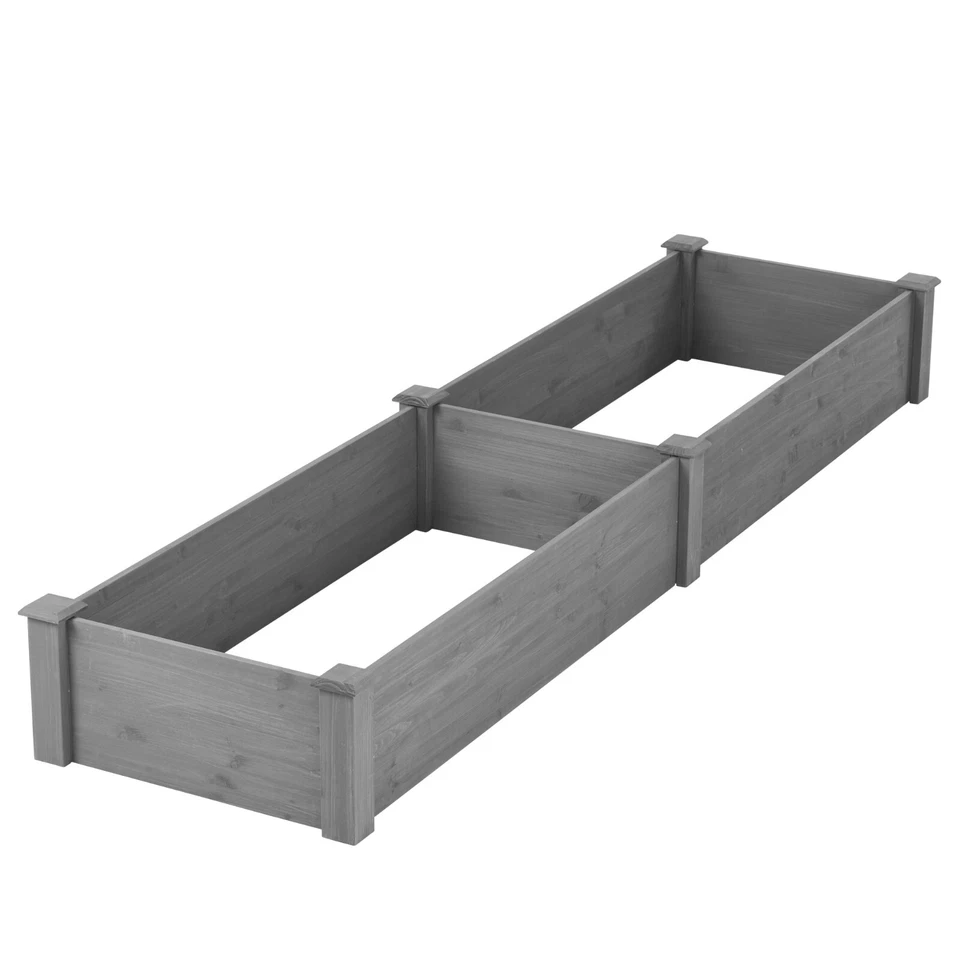 Raised Over Ground Garden Bed 96x28x10" Outdoor Planter Box Tool-Free Assembly - Image 4 of 4