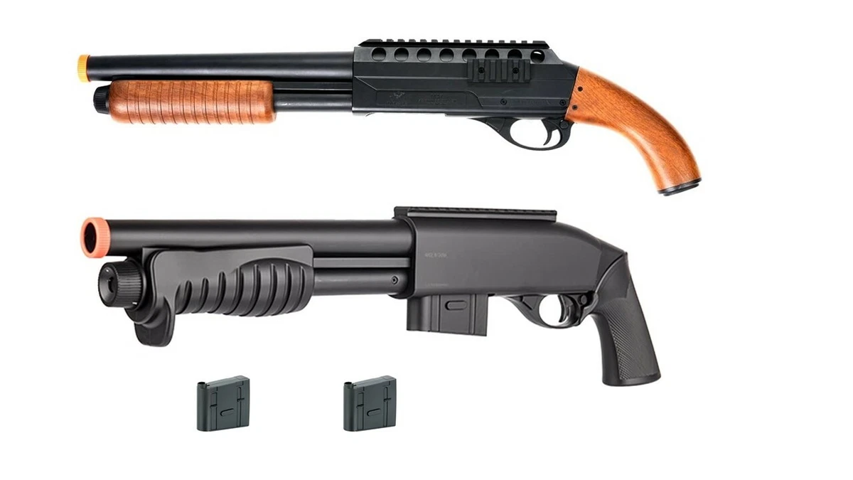 420 Fps Double Eagle Airsoft Wood Pump Action Spring