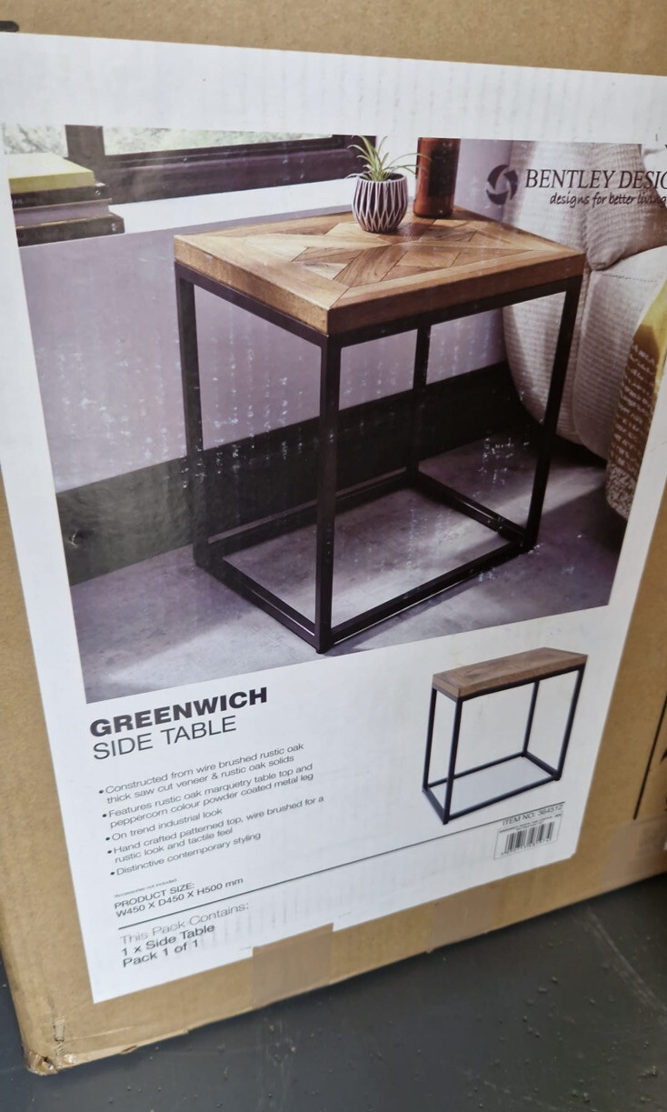 Bentley Designs Greenwich Oak Side Table eBay