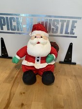 VTG Gibson Greetings Santa Claus Plush Toy Christmas 1993 Parachute Fabric Nice