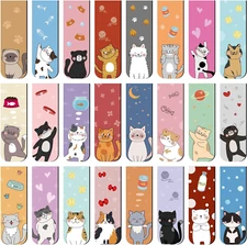 48Pcs Magnetic Bookmarks Cats Bookmark Magnet Bookmark Clips Cute Book Marks Sto