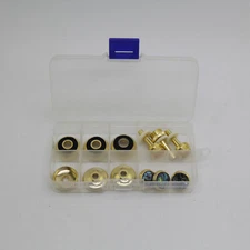 Baja Trumpet Piston Cover Connecting Rod Key Abalone Button Gild New