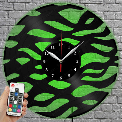 LED Clock Abstract Vinyl Record Wall Clock Led Light Wall Clock 202