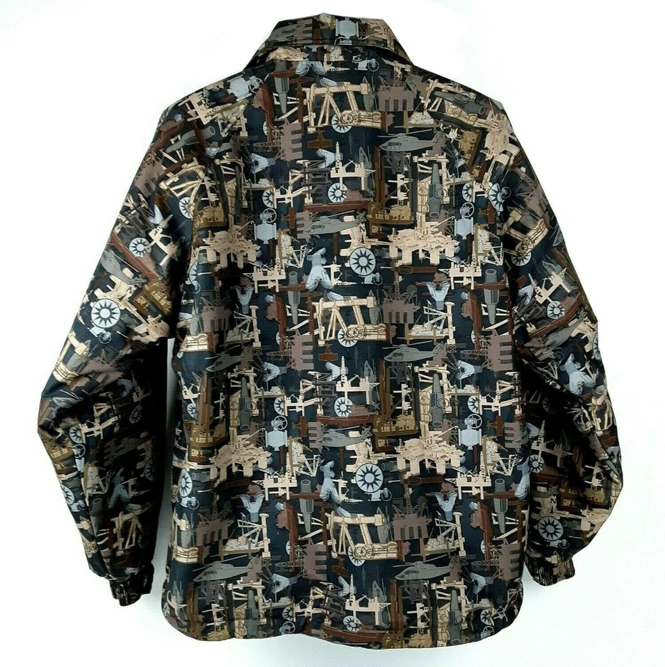 Men's Jacket Puffy  -Camo-HUNTING - Full Zip- Oil Field -WARM JACKET NWT - Image 3 of 4