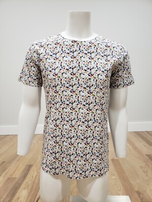 Knowledge Cotton Apparel Men's Allover Owl Print Colorful T-shirt Size L