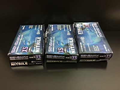 E&K Scientific REF EK400-XS X-Small Nitrile Exam Gloves Lot 3 PKS