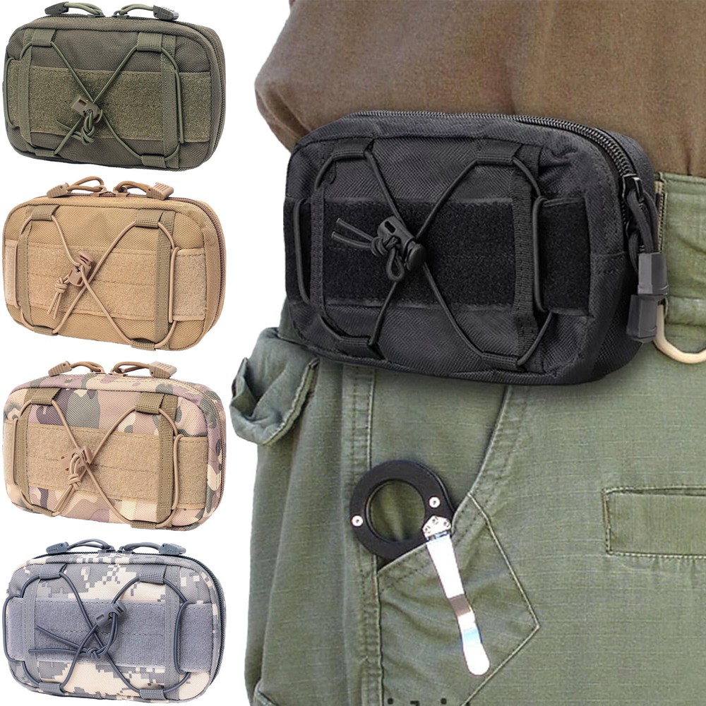 Tactical Molle Horizontal Admin Pouch Waist Pack EDC Gear  