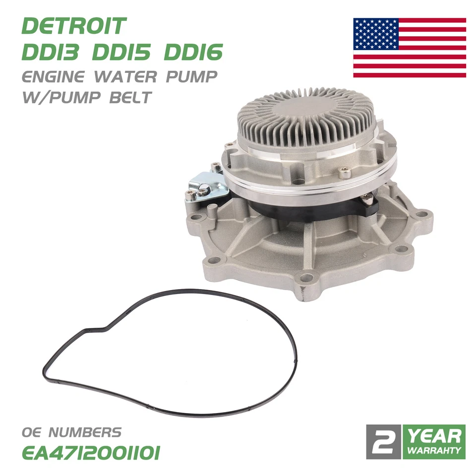 Bomba de água do motor para Detroit DD16 DD15 DD13 Freightliner Cascadia A4712001101 - Imagem 4 de 4